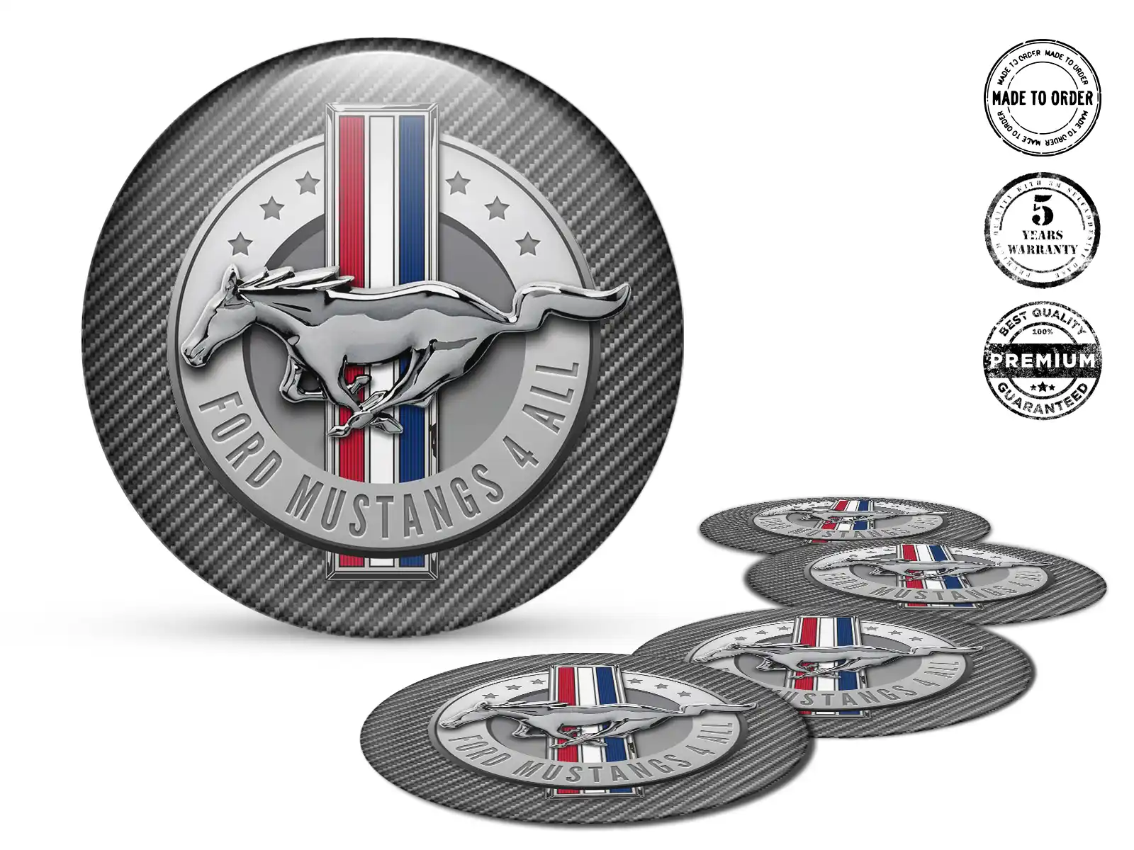 Ford Logo Autocollant Roues Édition Bombée Époxy
